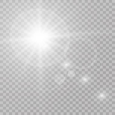 Parlama ışık efekti. Vektör çizim. Noel