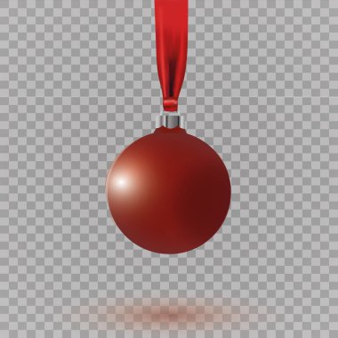 Beyaz arka plan üzerinde izole Noel ve yılbaşı ball