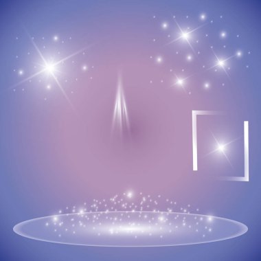 Parlama ışık efekti. Yıldız patlaması ile parıldıyor. güneş ışığı.