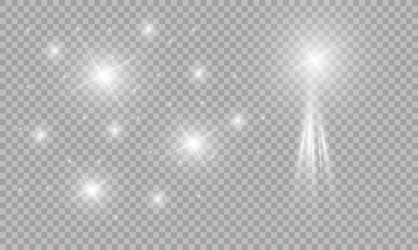 Glow Ljuseffekt Star Burst Med Gnistrar Solljus — Stock vektor