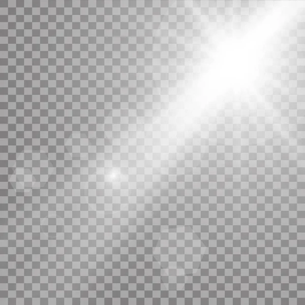 ベクトル透明太陽光特殊レンズフレアライト効果 — ストックベクタ