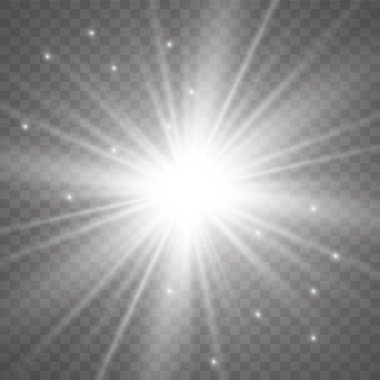 Vektör çizim soyut parlama ışık ışınları