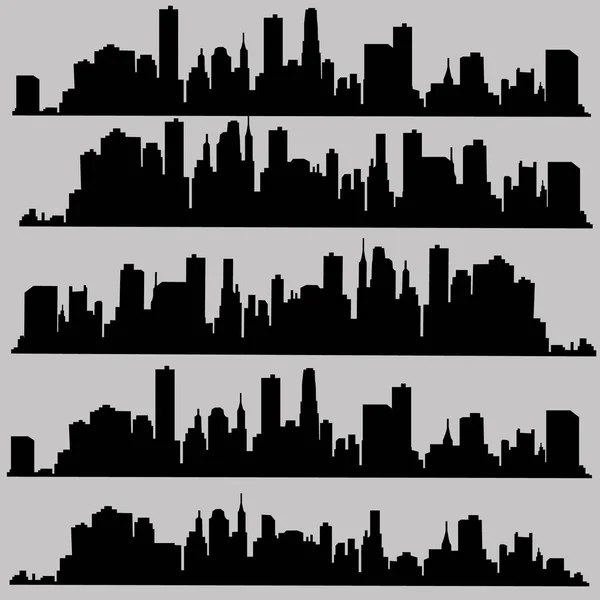 Die Silhouette Der Stadt Flachen Stil Moderne Stadtlandschaft Vektorillustration — Stockvektor