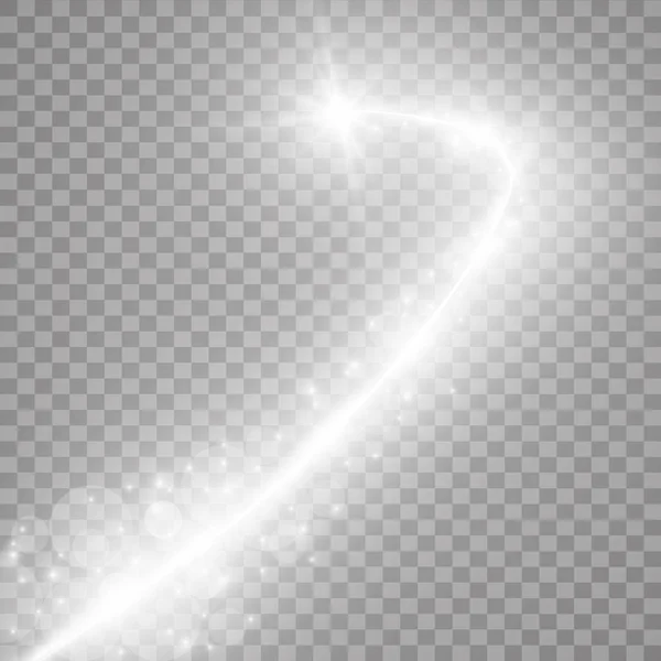 Vektör parlak düşen yıldız. Stardust iz.