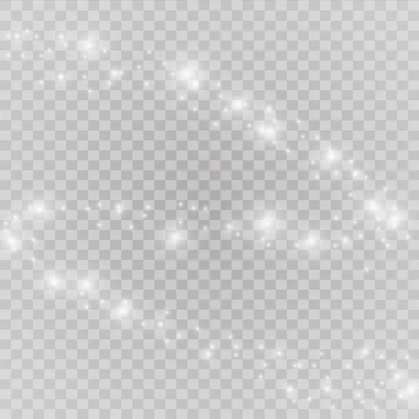 Vektor Funkelnden Sternschnuppen Sternenstaubspur Glühlichteffekt Vektorillustration Weihnachtsblitz Konzept — Stockvektor