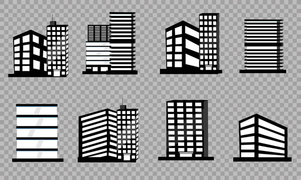 Silueta Ciudad Estilo Plano Ilustración Paisaje Urbano Moderno — Vector de stock