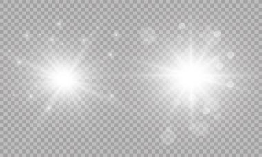 Soyut parlama ışık ışınlarının vektör çizim. Parlama ışık efekti. Vektör çizim. Noel flash kavramı.
