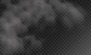 Bulut beyaz veya siyah arka plan üzerine izole duman