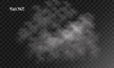 Bulut beyaz veya siyah arka plan üzerine izole duman