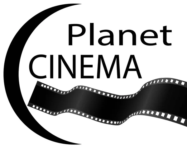 Fundo Cinema Linha Com Carretel Filme Placa Clapper Vector Flyer — Vetor de Stock