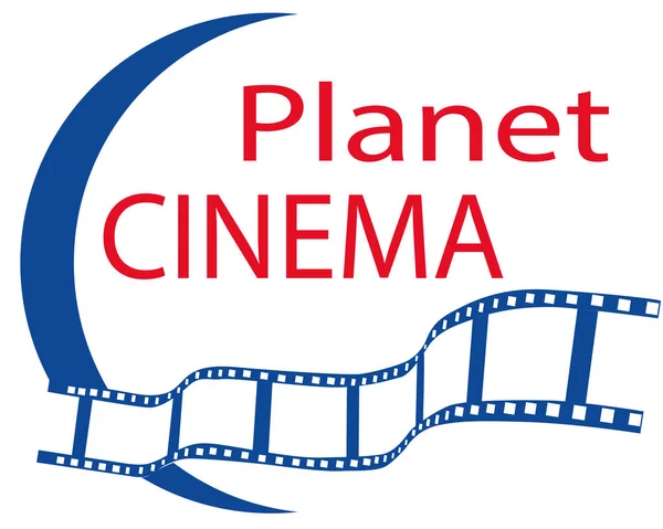 Cinéma Ligne Fond Avec Bobine Film Clapper Board Flyer Vectoriel — Image vectorielle