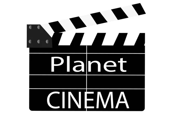 Απευθείας Σύνδεση Κινηματογράφο Φόντο Ταινία Εξελίκτρων Και Clapper Διοικητικό Συμβούλιο — Διανυσματικό Αρχείο