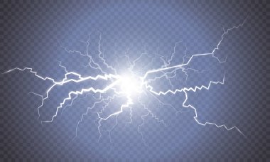 Elektrik şarj vektör. Elektrik Aydınlatma, soyut techno arka planlar için tasarımınızı mavi bir arka plan üzerinde etkisi. Işık ve parlaklık.