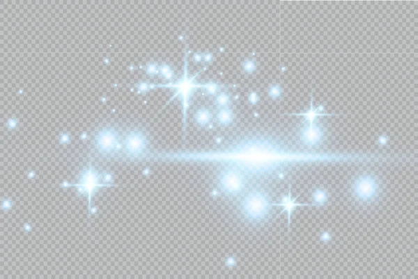 Glow Light Effect Vector Illustration Christmas Flash Concept — Stock Vector