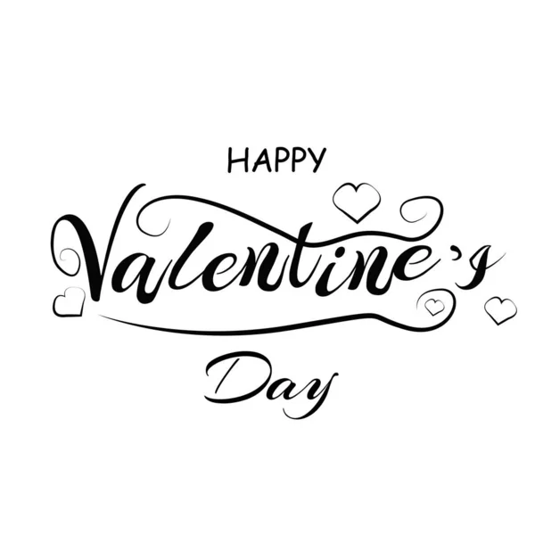Fondo Corazón Amante Para Día San Valentín Letering Artista Palabras — Vector de stock