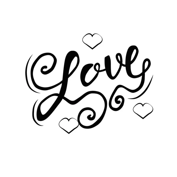 Lover Heart Background Valentine Day Letering Artist Words Love Bringing — Stock Vector