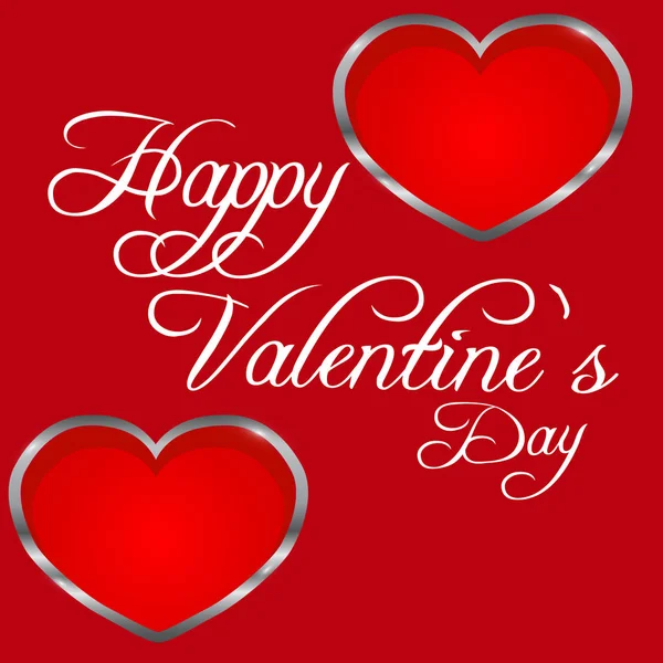 Feliz Día San Valentín Actitud Amorosa Letras Tarjeta Felicitación Para — Vector de stock