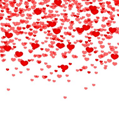 Kalpleri arka plan, Sevgililer günü kalp pembe konfeti düşüyor