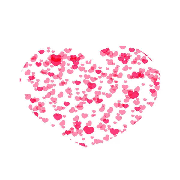 Coração Fundo Dia Dos Namorados Queda Coração Rosa Confete —  Vetores de Stock
