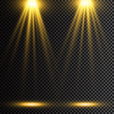 Vektör şeffaf güneş ışığı özel lens flaş efekti. Ön güneş merceği flaşı. Işık altında vektör bulanıklığı. Dekor Ögesi.