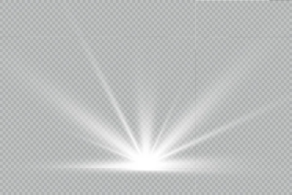 Векторный Прозрачный Солнечный Свет Специальные Линзы Вспышки Передних Солнцезащитных Линз — стоковый вектор