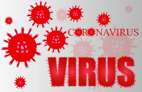 Three Dimensional Drawing Coronavirus Moving Virus Multi Color Background Covid — Stock Vector