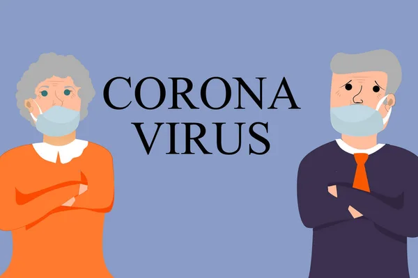 Kerumunan Orang Yang Melindungi Diri Mereka Dari Wabah Pandemi Coronavirus - Stok Vektor