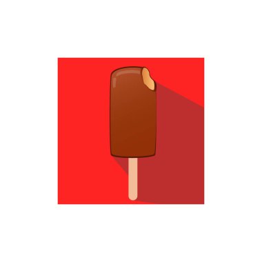 Dondurma ikonları beyaz arka planda. Çizgi film tasarımı, gerçekçi.