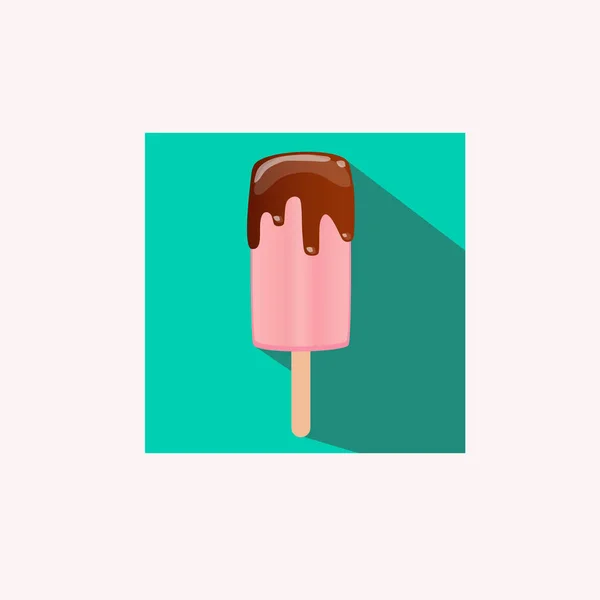 冰淇淋图标设置在白色背景上 卡通设计 现实的 — 图库矢量图片