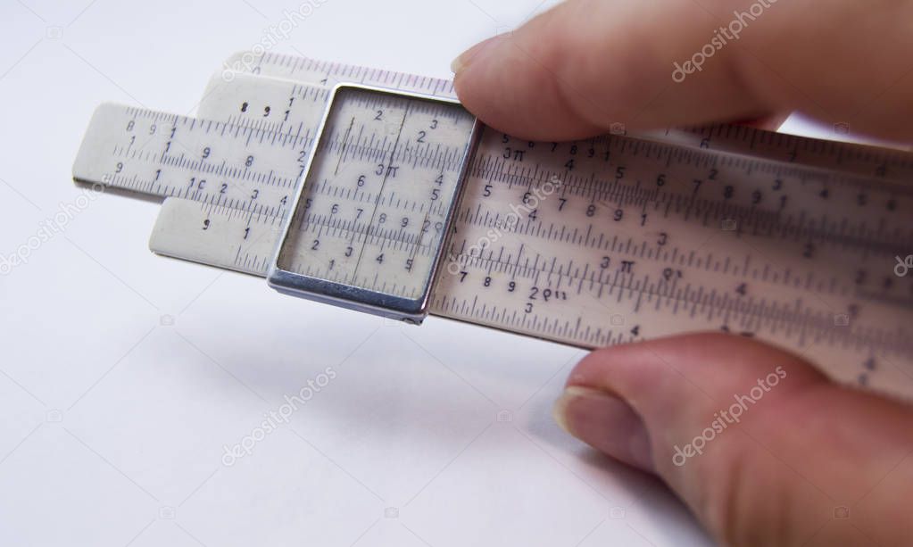 old slide rule slipstick analogue computer for mathematical calcululs