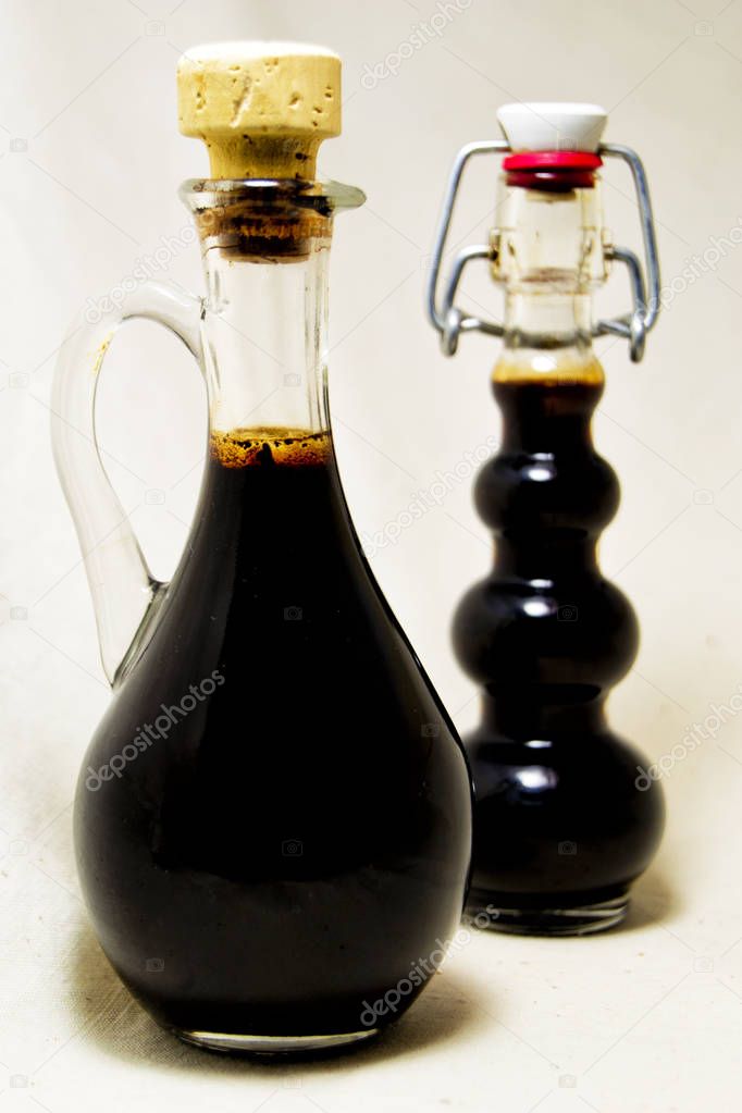 soft focus of traditional balsamic vinegard of Modena, produced from cooked grape