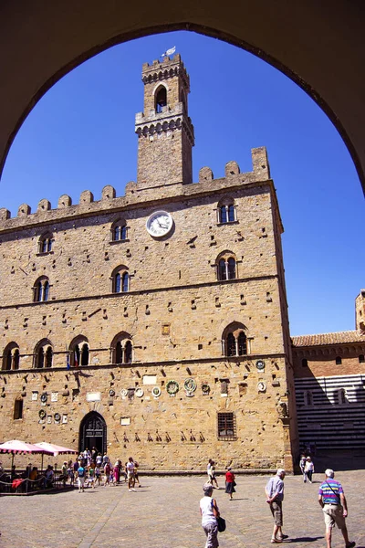 Volterra Ιταλία Palazzo Dei Priori Αρχαία Έδρα Του Δήμου Στα — Φωτογραφία Αρχείου