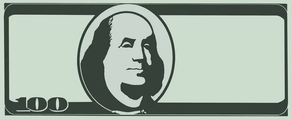One Hundred Dollars Vector Picture — Stock Photo, Image