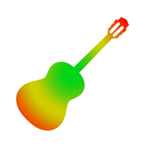 Varicoloured akustik gitar.