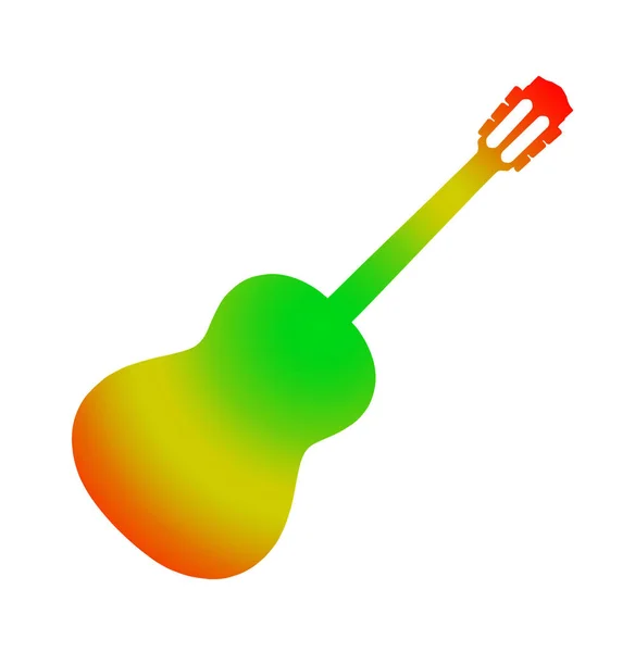 Různobarevné akustická kytara. Stock Obrázky