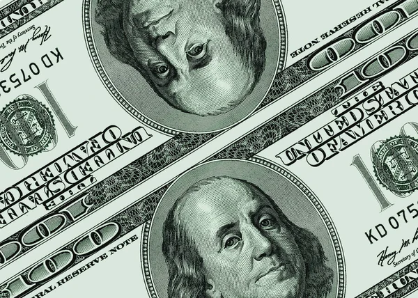 Несколько стодолларовых бумажных валют США. Фон — стоковое фото
