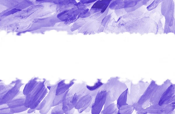 Strokes Brush Drawing Tints Violet Gouache White Paper Text Banner — Stock Photo, Image