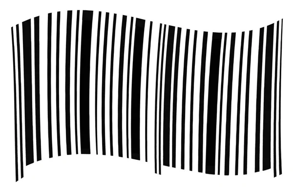 Barcode Von Schwarz Form Einer Welle Isoliert Auf Weißem Hintergrund — Stockfoto