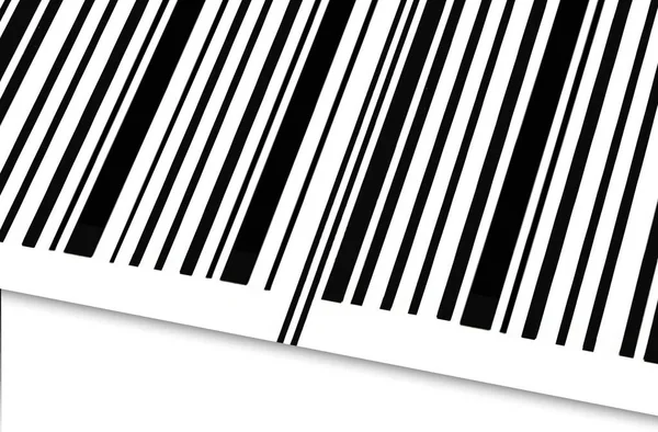 Een Fragment Van Barcode Het Geïsoleerd Witte Achtergrond — Stockfoto