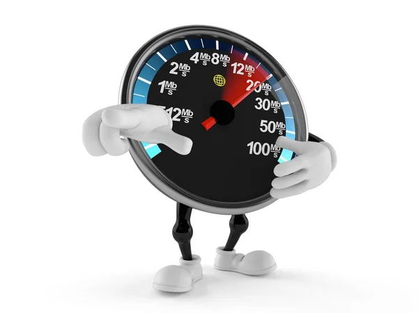 Network speed meter character — Stock Photo, Image