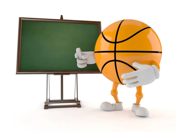 Carácter de baloncesto con pizarra en blanco — Foto de Stock