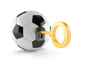 Futbol topu ile anahtar