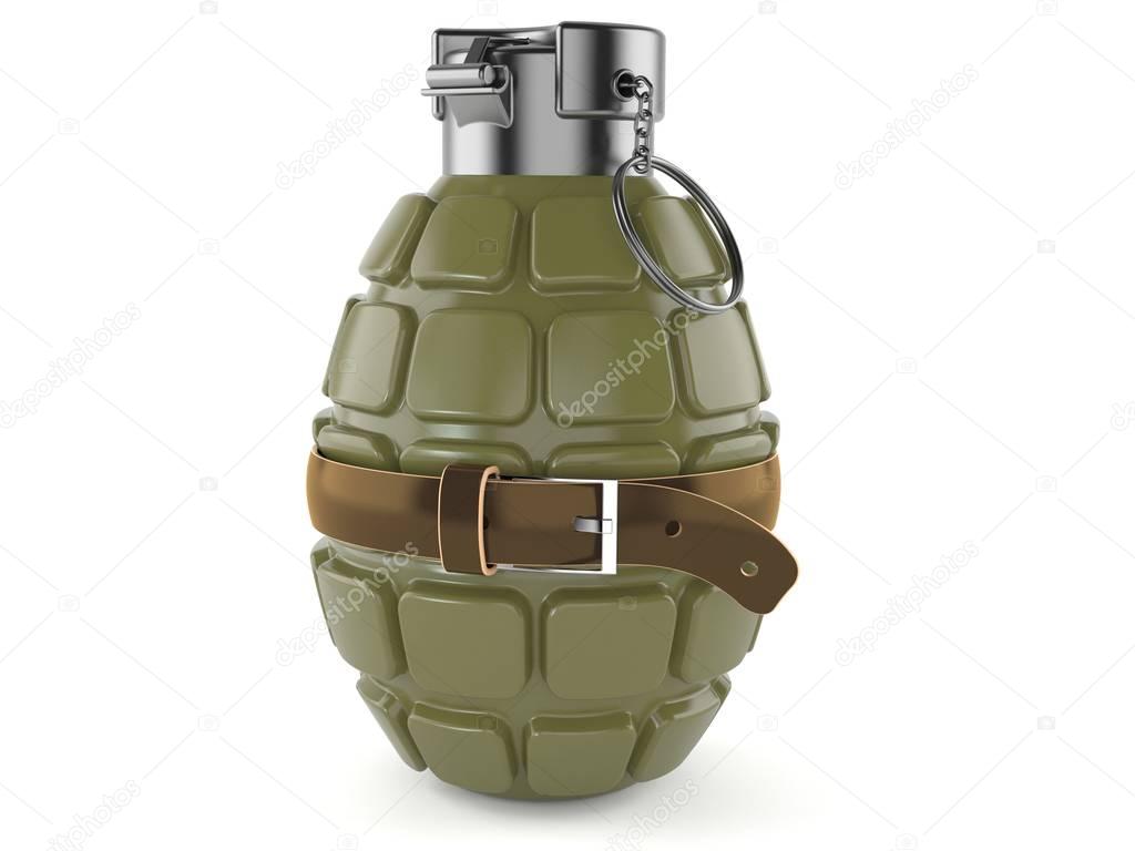 Hand grenade with tight belt