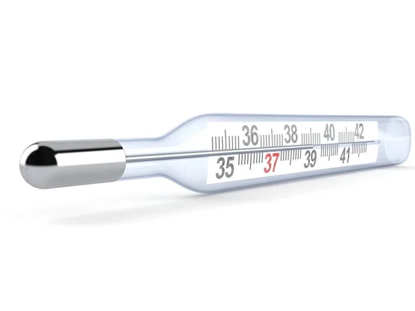 Thermometer isoliert auf weiß — Stockfoto