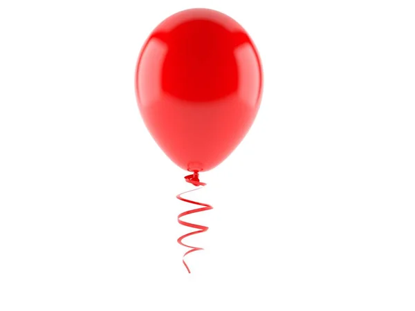 Czerwony balon izolowany na białym — Zdjęcie stockowe