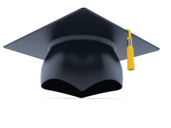 Mortarboard απομονωθεί σε λευκό — Φωτογραφία Αρχείου