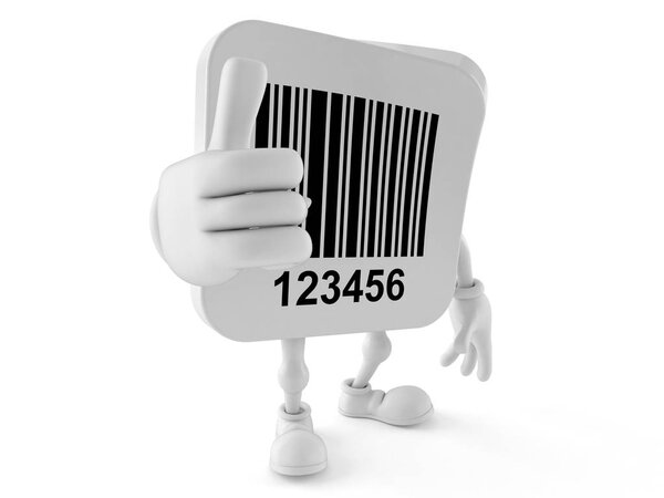 Barcode character with thumb ok