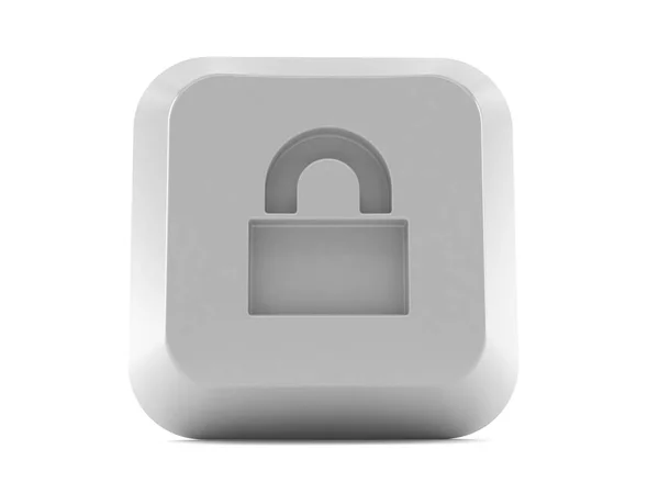 Keyboard button with padlock icon — Stock Photo, Image