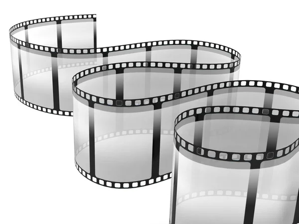 Film strip isolated on white — Stock Photo, Image