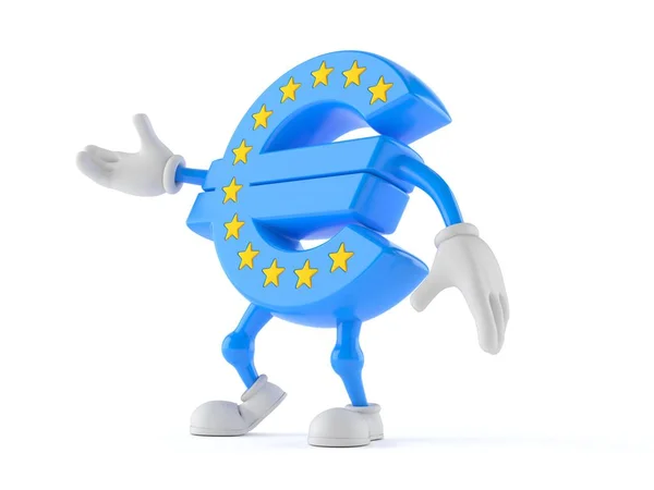 Caráter euro isolado em branco — Fotografia de Stock
